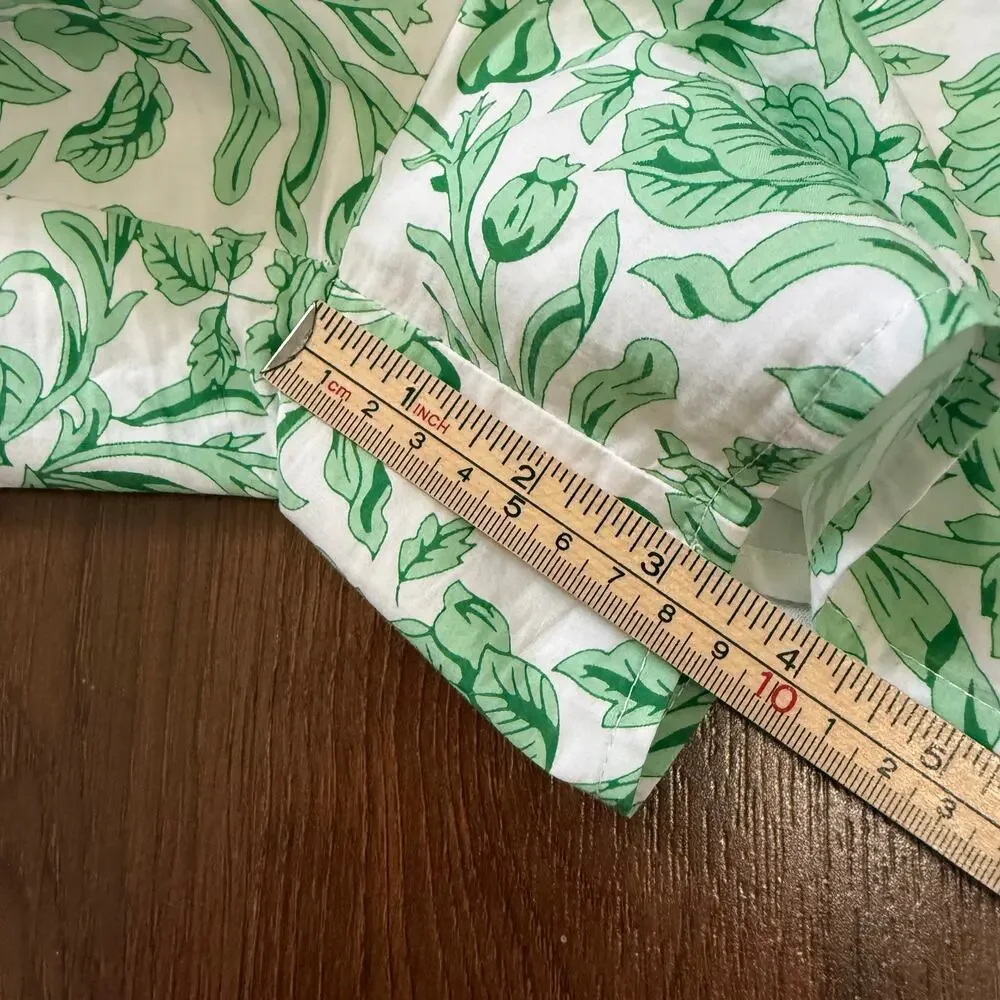 Hyacinth House Tuckernuck Mint Green Vine Floral Carolina Shorts XXL Boho Resort